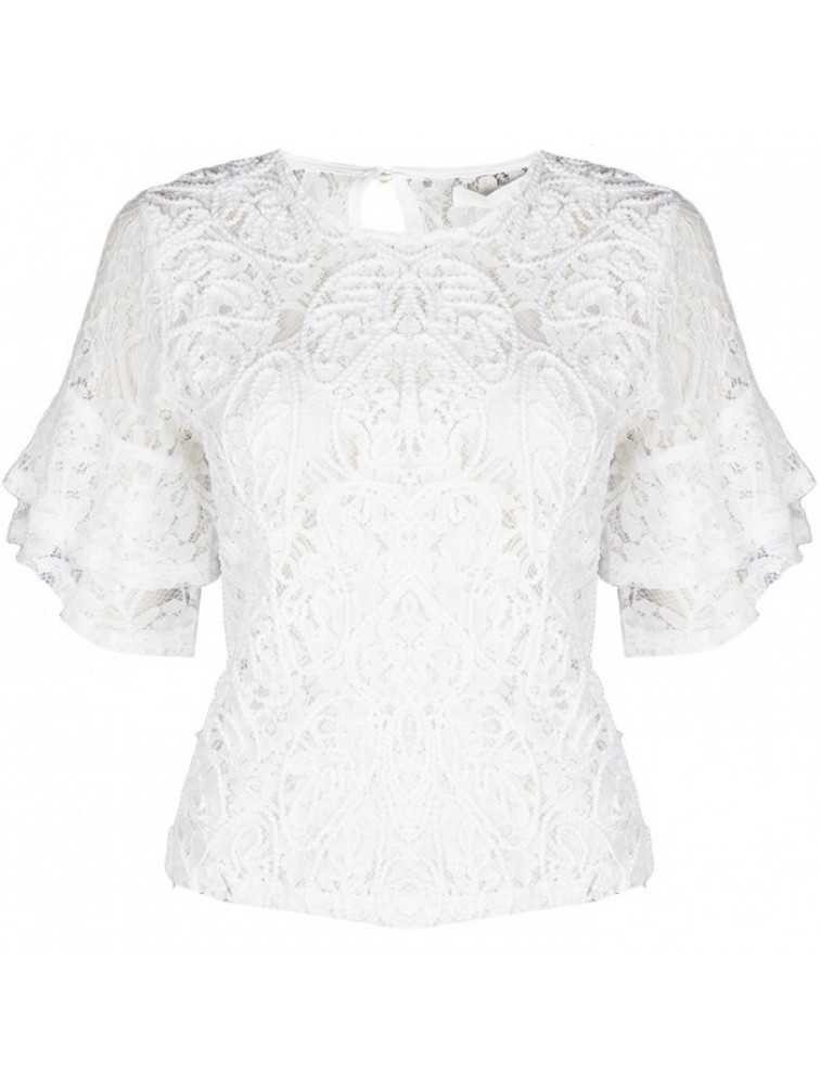 SHE CLOTHES Lace Top White